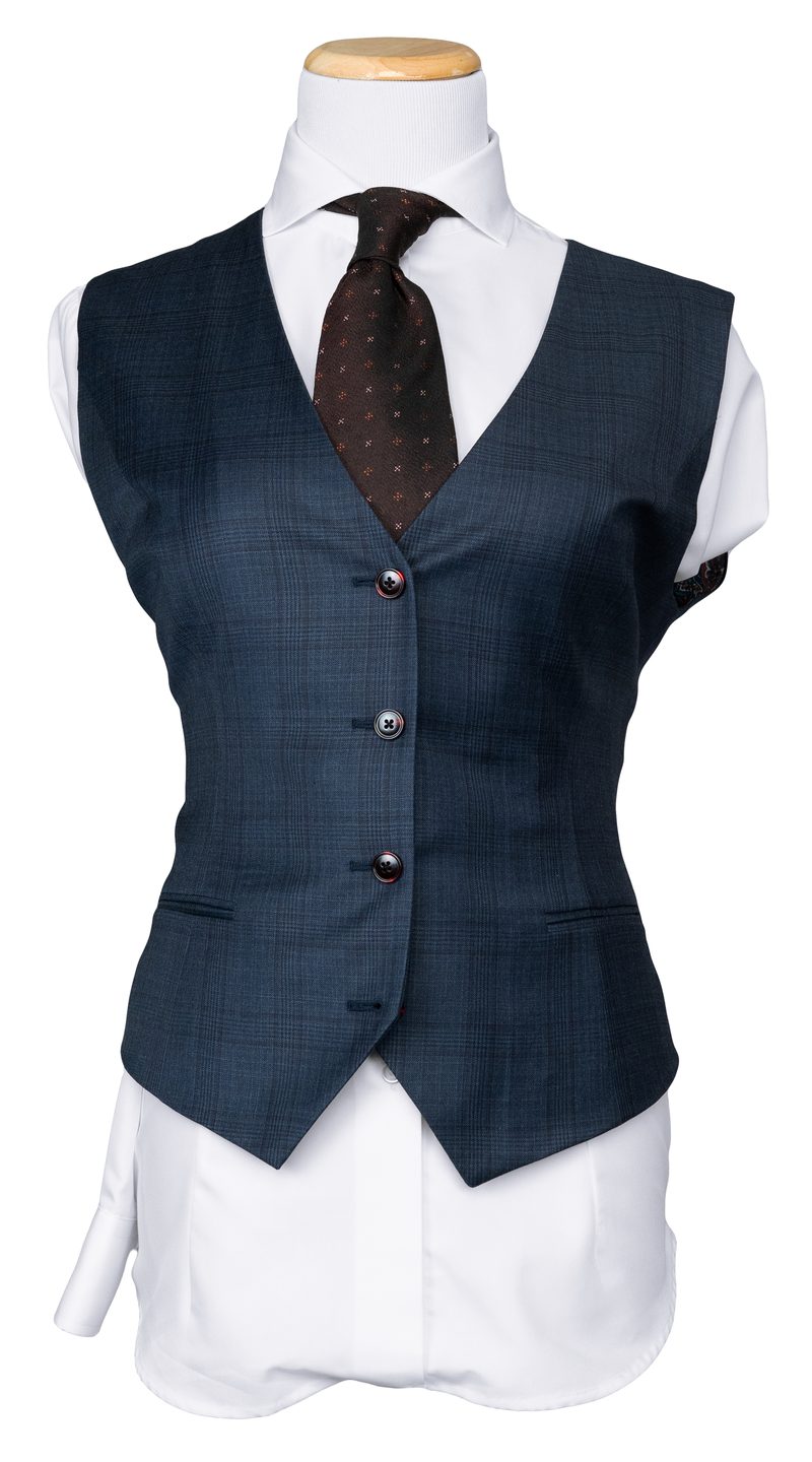 Complet Plaid Bleu Céleste Femme