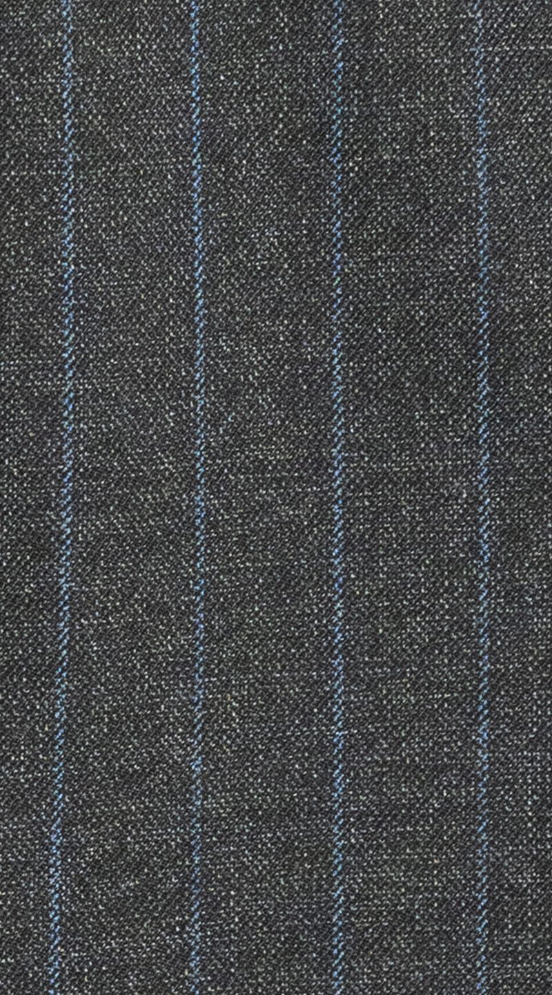 Complet Rayures Bleu Charbon