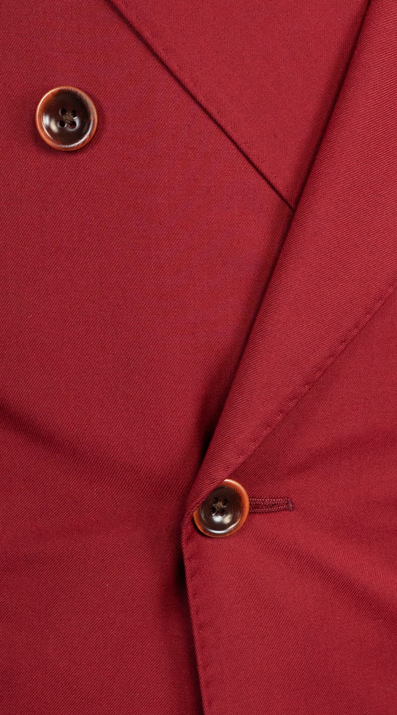 Crimson Red Double-Breasted Suit