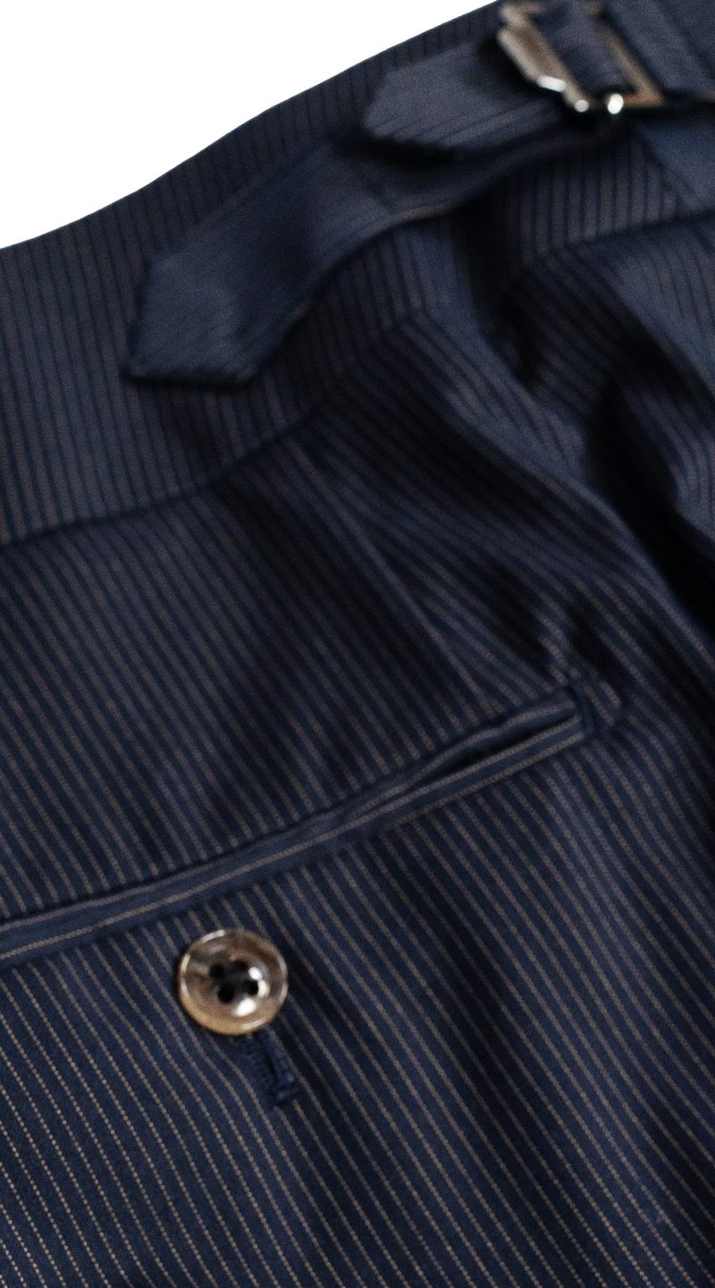 Complet Rayures Bleu Marine Foncé Femme