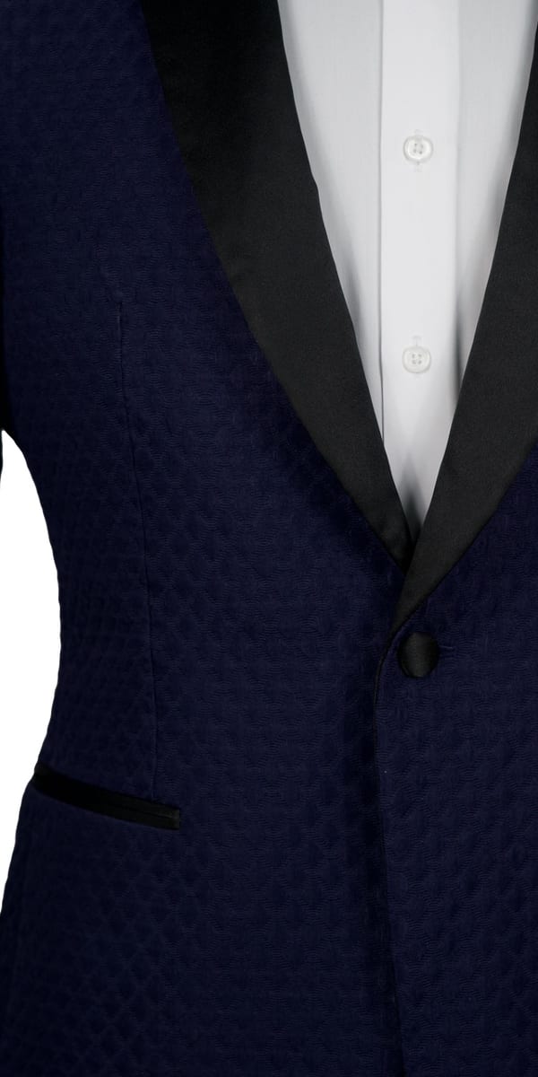 Complet Jacquard Bleu Diamant