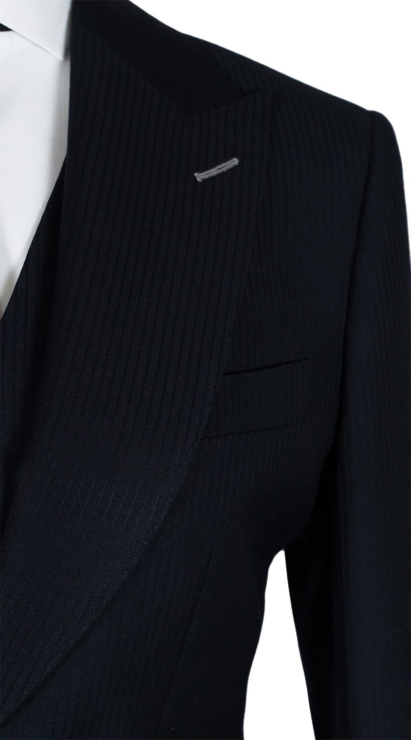Complet Trois-Pièces Rayure Midnight Blue Femme