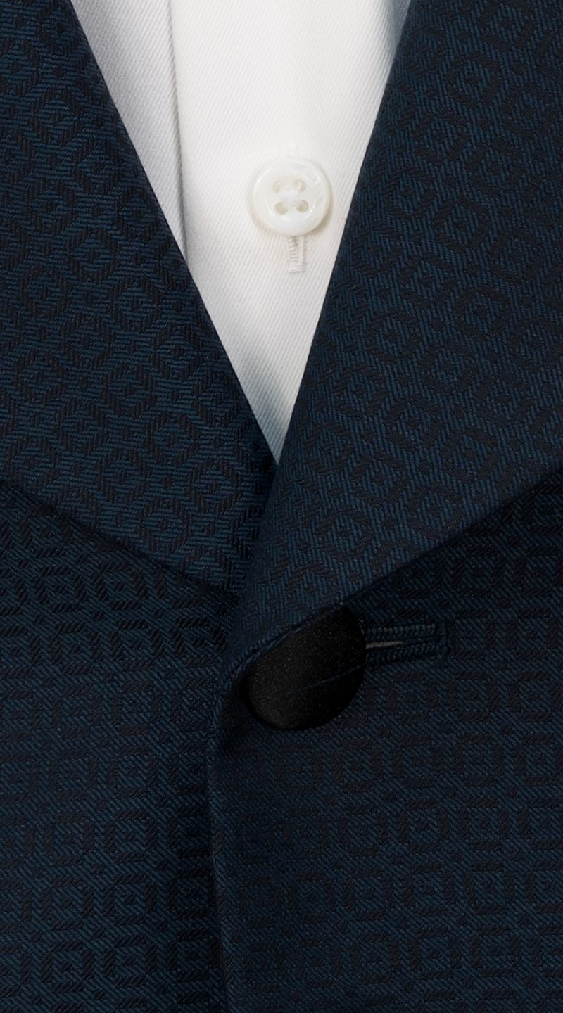 Tuxedo Bleu Sarcelle Motifs Circulaire