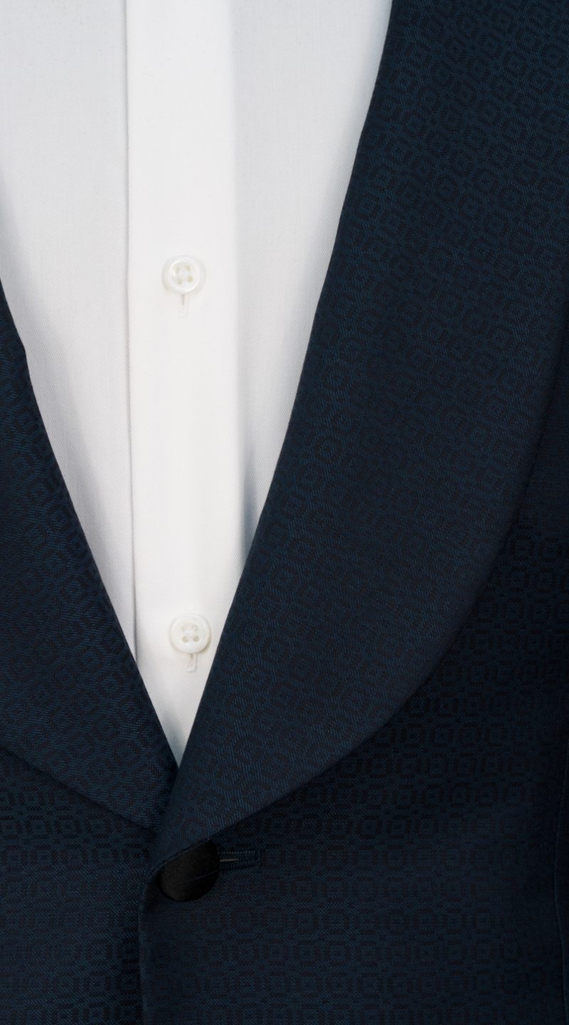 Tuxedo Bleu Sarcelle Motifs Circulaire
