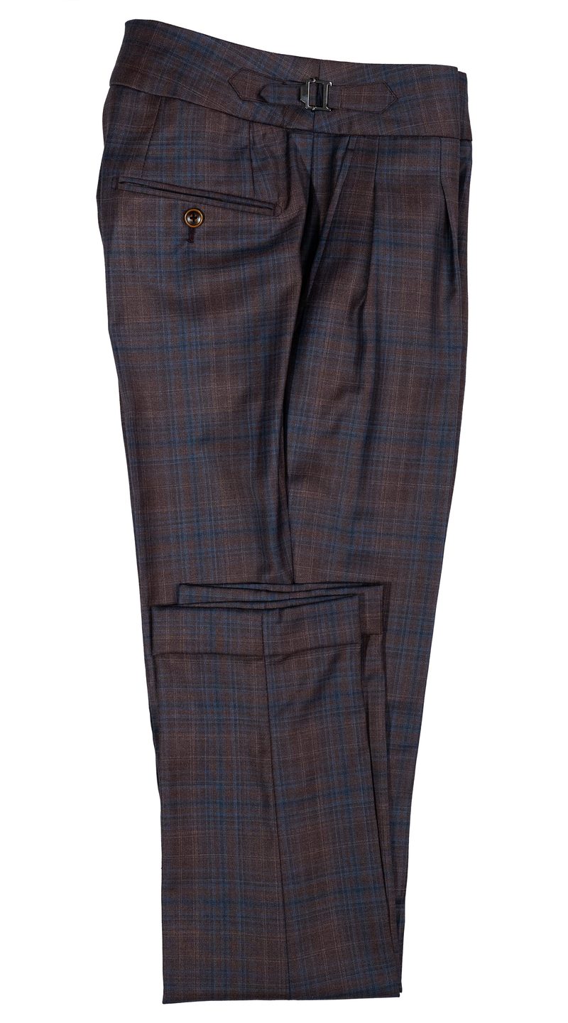 Complet Trois-Pièces Carreaux Moka Bleu Femme