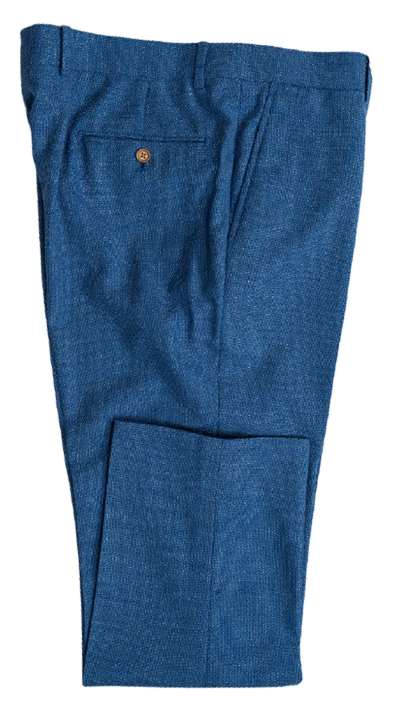 Denim Blue Hopsack Wool Suit