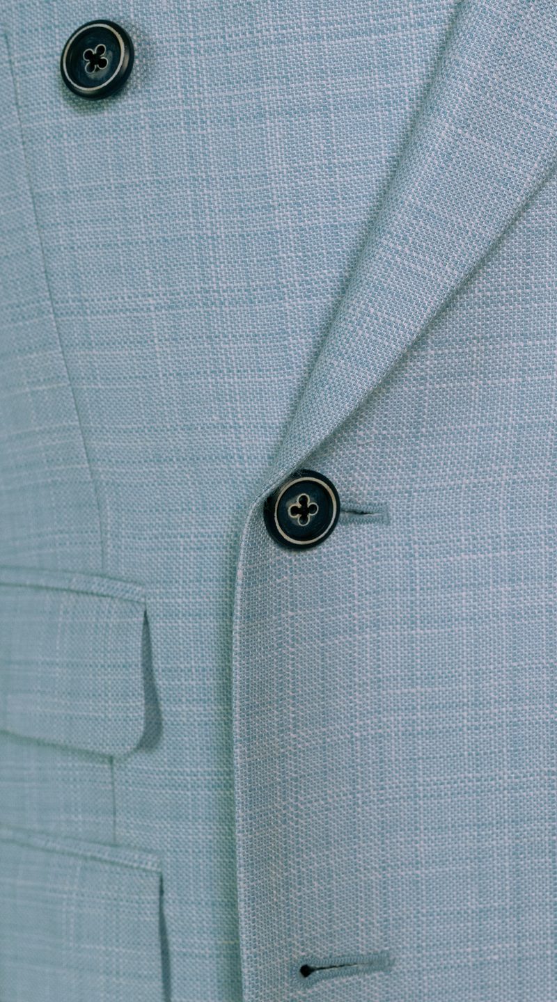 Pastel Blue Double-Breasted Suit