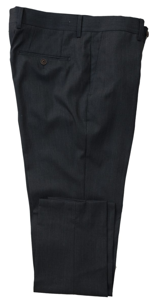 Charcoal Herringbone Wool Suit