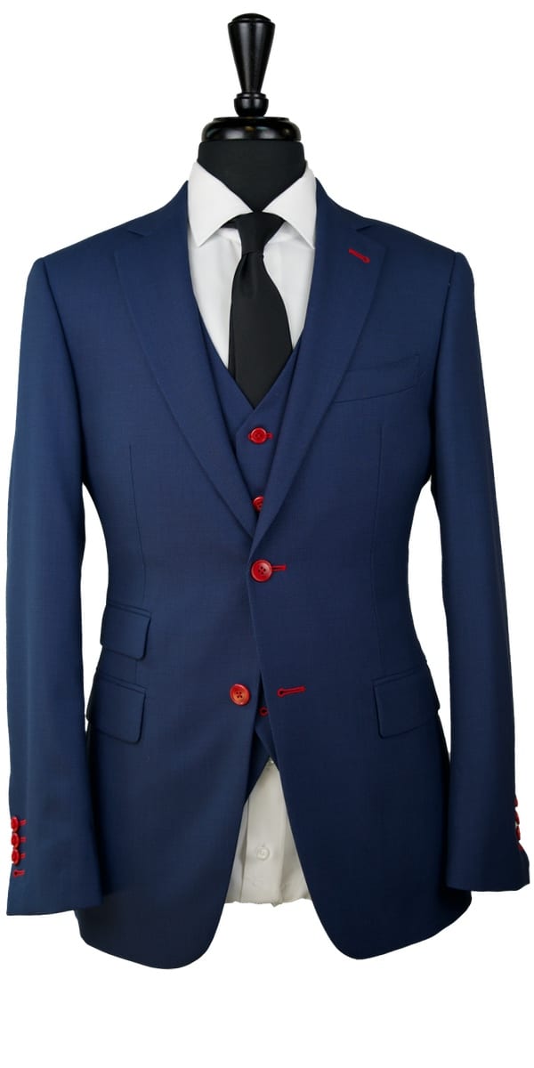 Complet Bleu Yale Laine Birdseye