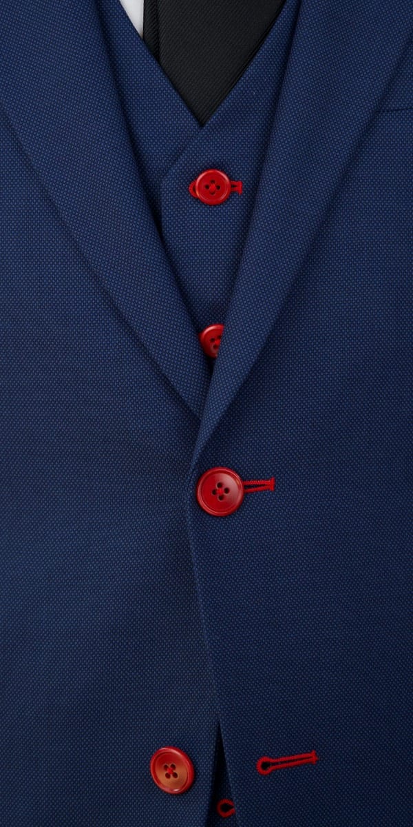 Complet Bleu Yale Laine Birdseye