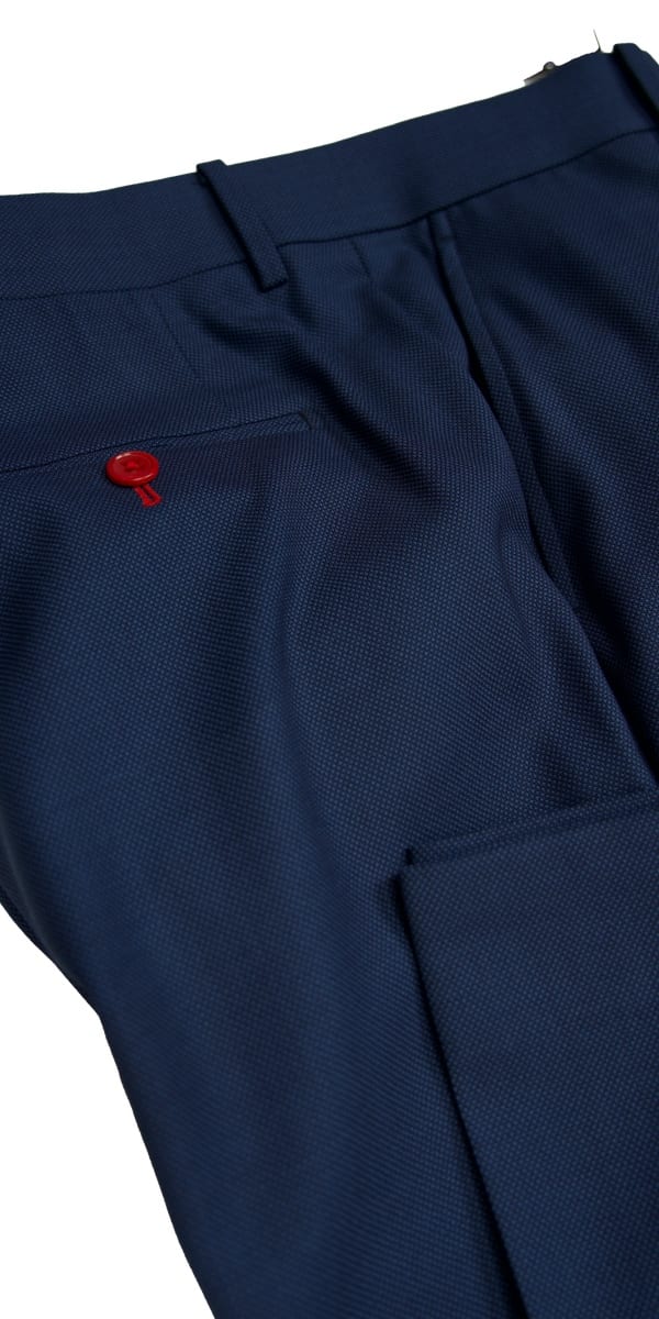 Complet Bleu Yale Laine Birdseye