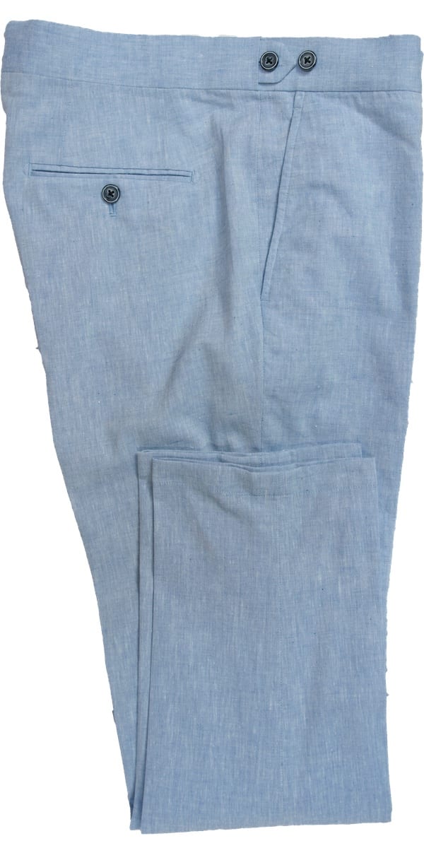 Complet Lin-Coton Bleu Bébé
