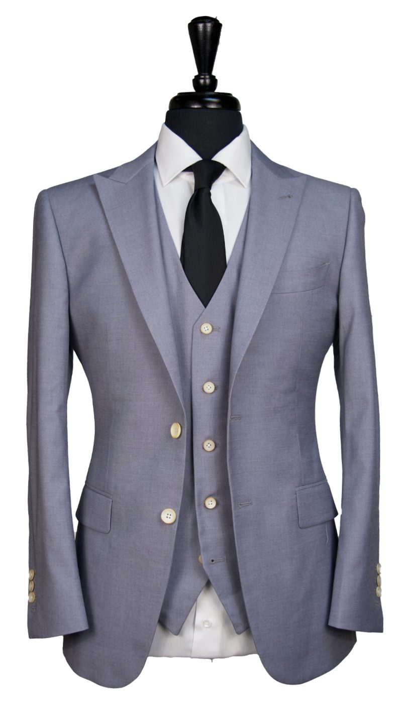Complet bleu birdseye en laine