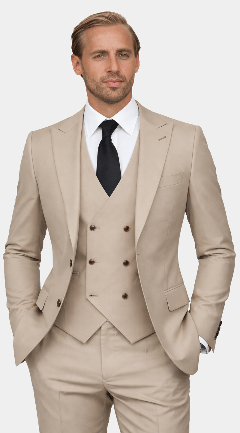 Sandstone Beige Wool Suit