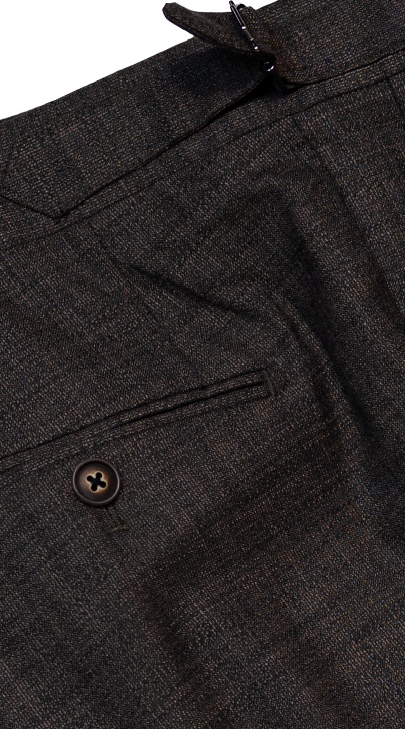 Brown Burgundy Wool Suit