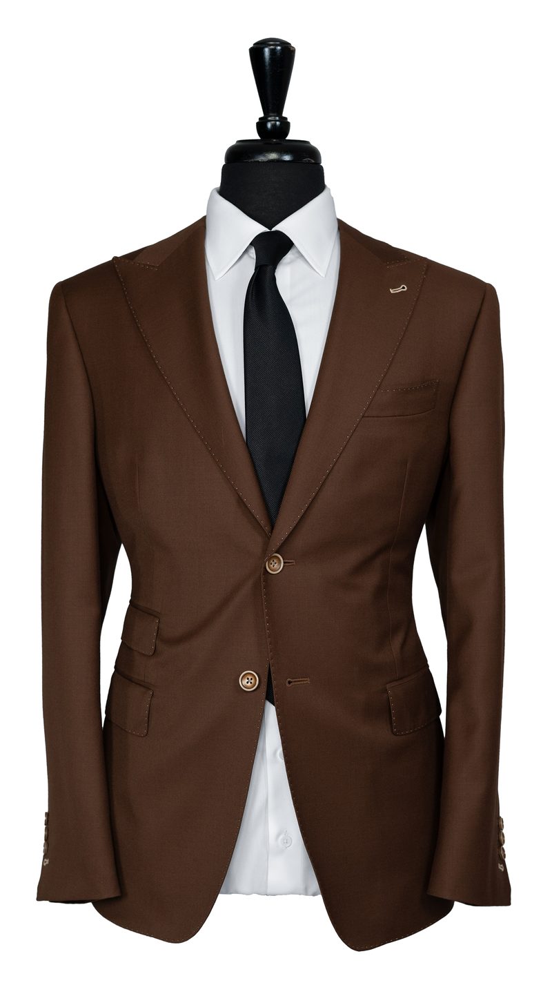 Terra Brown Wool Suit