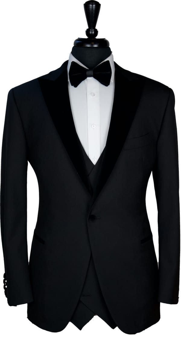 Tuxedo Laine Noir Classy Revers Velours