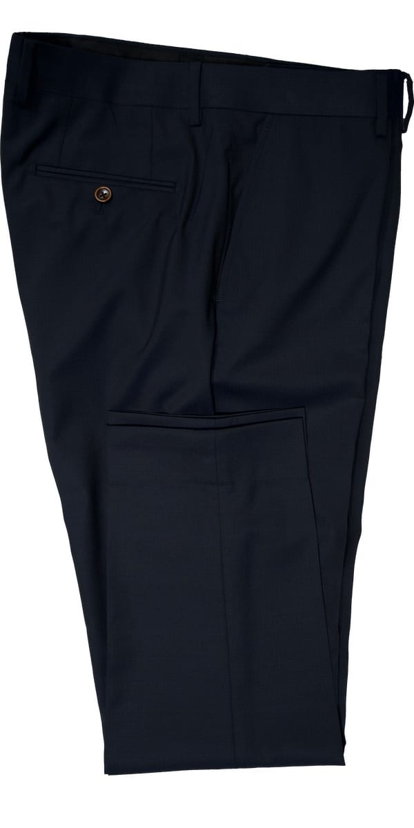 Midnight Blue Micro-Herringbone Wool Suit