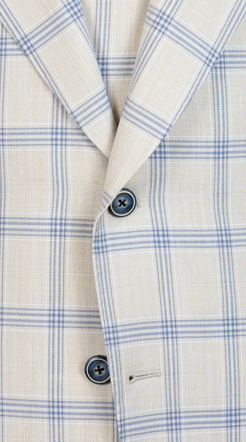 Cream Capri Windowpane Suit