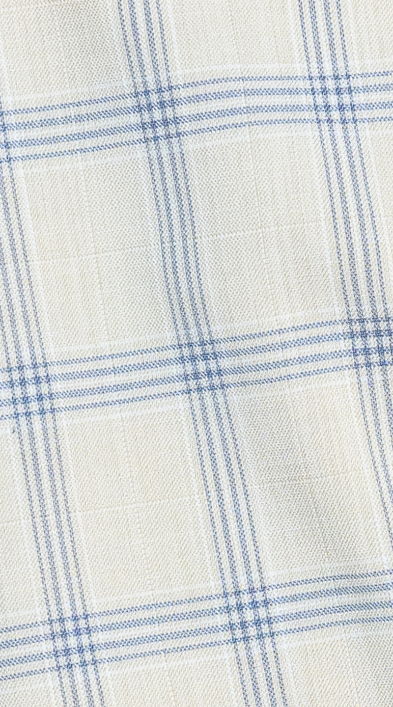Cream Capri Windowpane Suit
