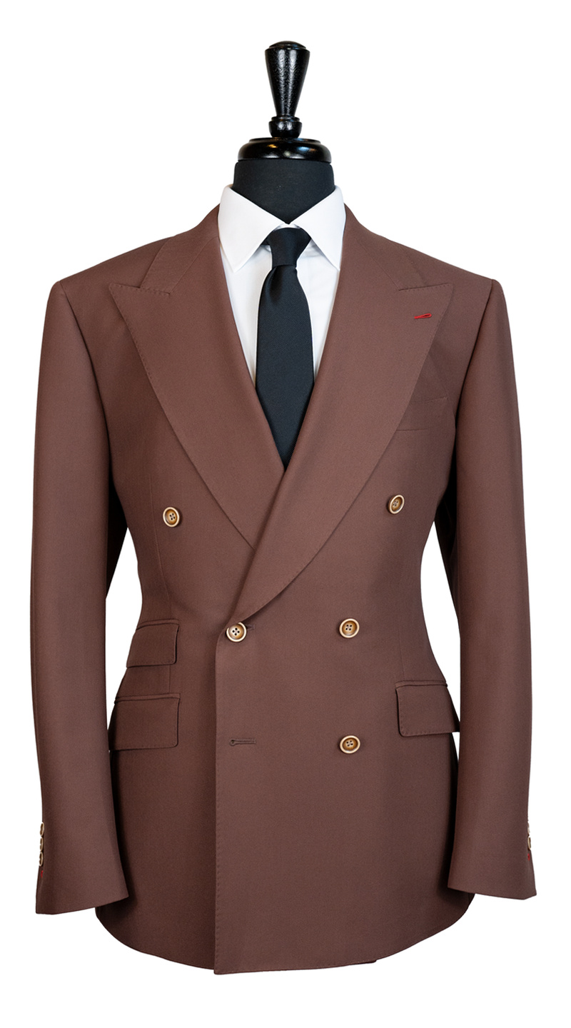 Cinnamon Double Breasted Wool Suit 