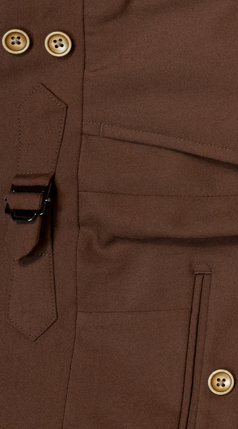 Cinnamon Double Breasted Wool Suit 