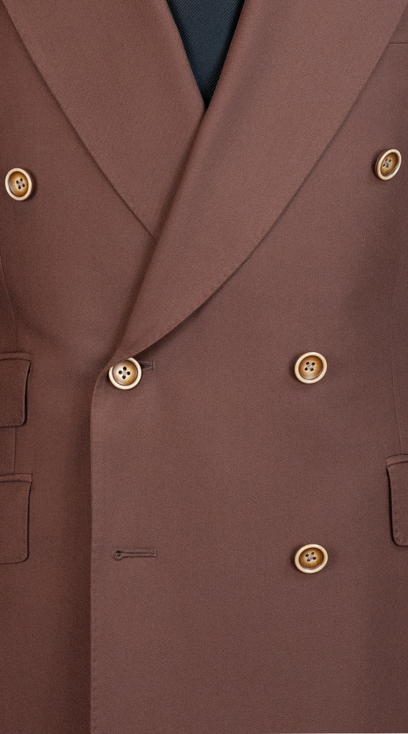 Cinnamon Double Breasted Wool Suit 