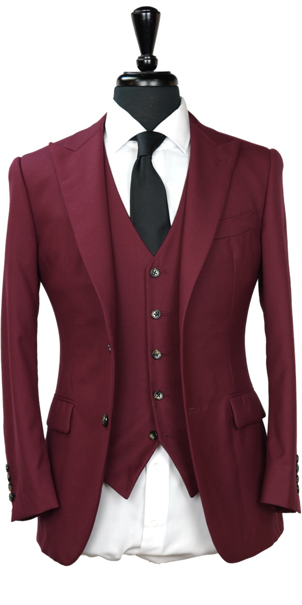Cherry Red Wool Suit