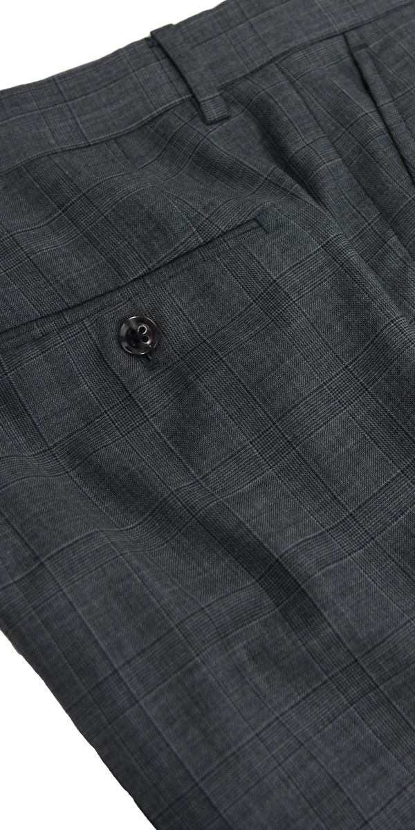 Grey Check Wool Suit