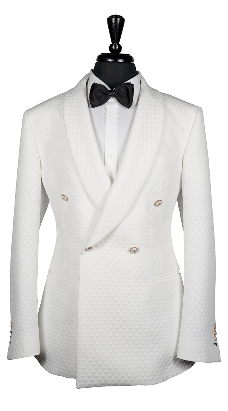 Ivory Diamond Jacquard Tux
