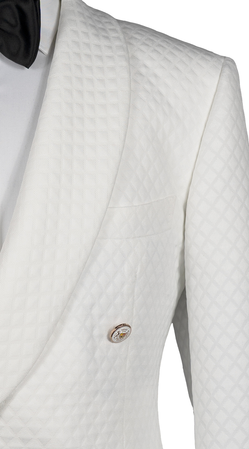 Ivory Diamond Jacquard Tux