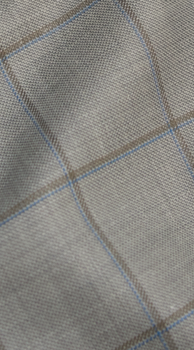 Complet Carreaux Fenêtre Laine Crème