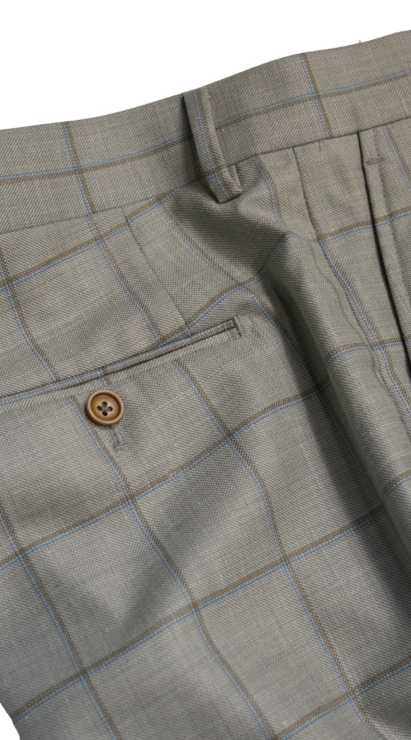 Complet Carreaux Fenêtre Laine Crème