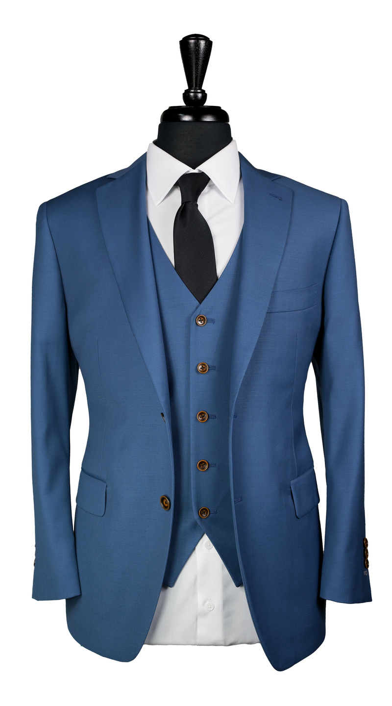 Ocean Blue Three-Piece Suit