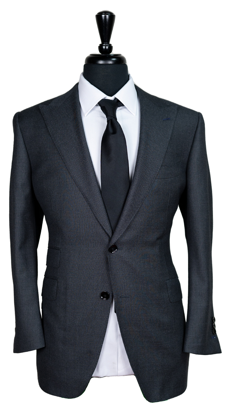 Solid Blue Birdseye Suit