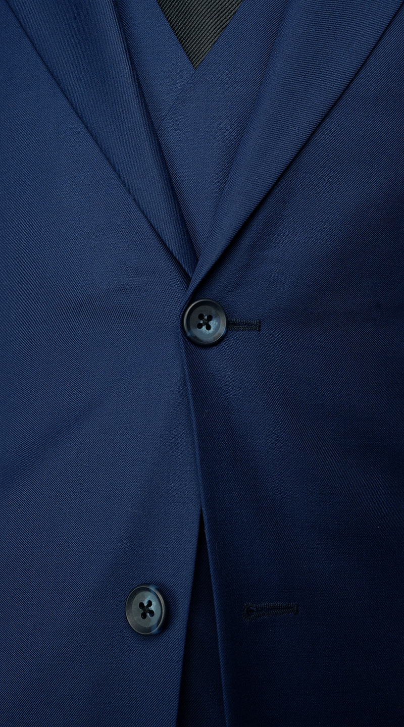 Space Blue Twill Suit