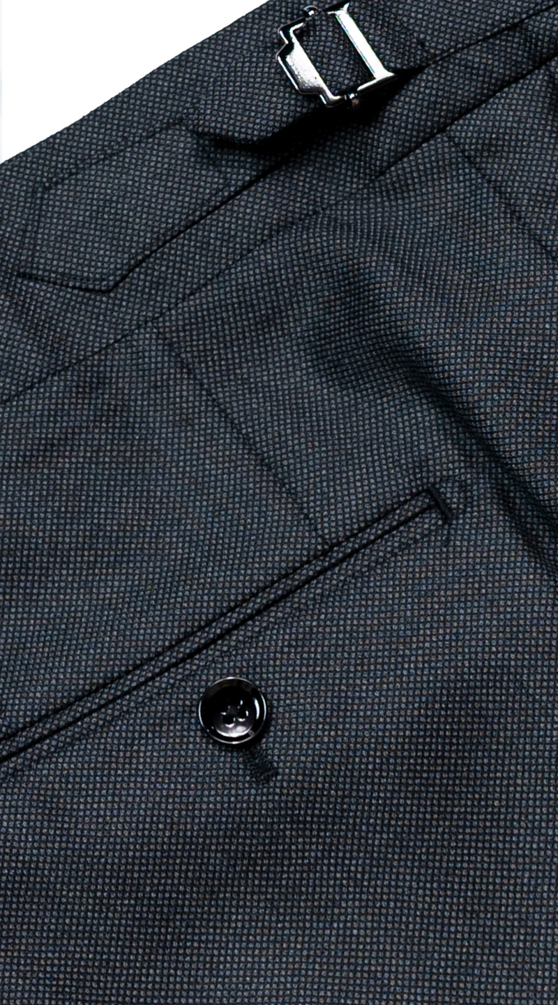 Solid Blue Birdseye Suit