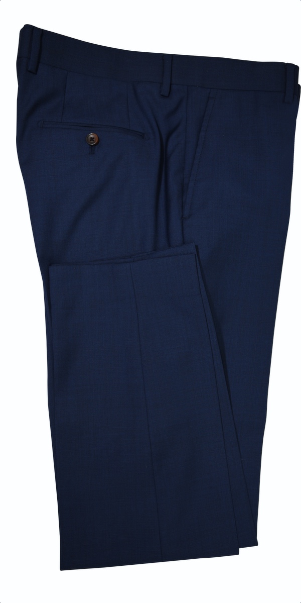 Navy Blue Prince of Wales Glencheck Wool Suit