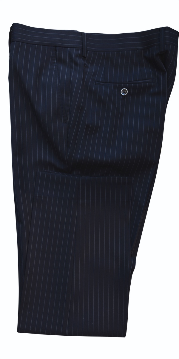 Midnight Blue Dotted Pinstripe Wool Suit