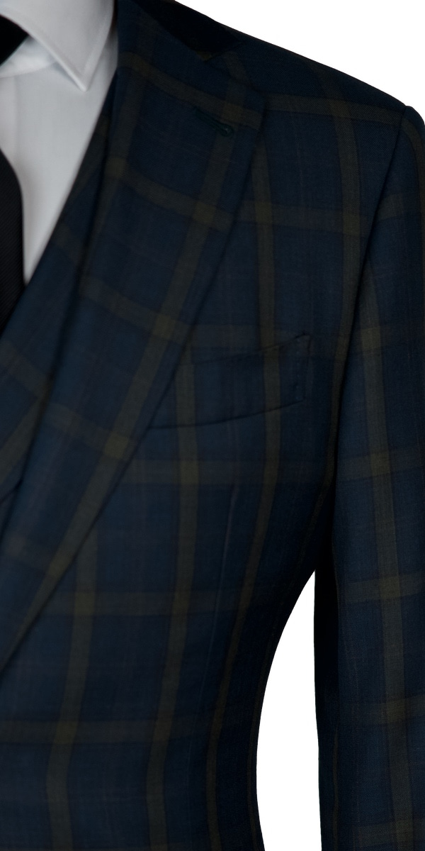 Pine Green Plaid Wool Suit