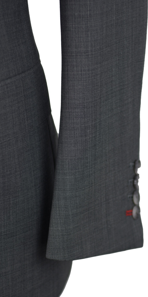Grey Sharkskin Wool Suit