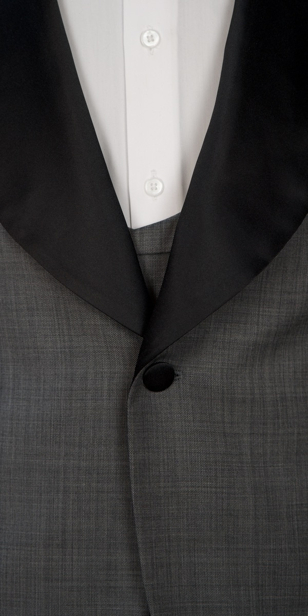 Complet Tuxedo Laine Gris Requin Classique