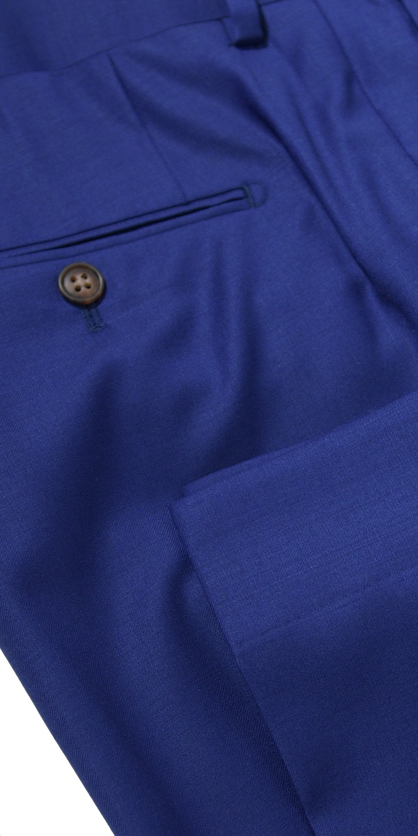 Royal Blue Twill Wool Suit