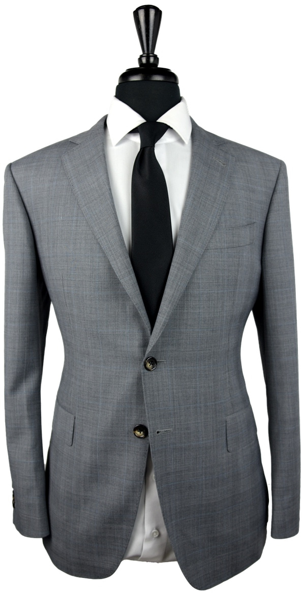 Grey Prince of Wales Wool Suit