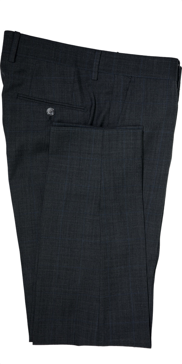 Dark Grey Prince of Wales Wool Suit