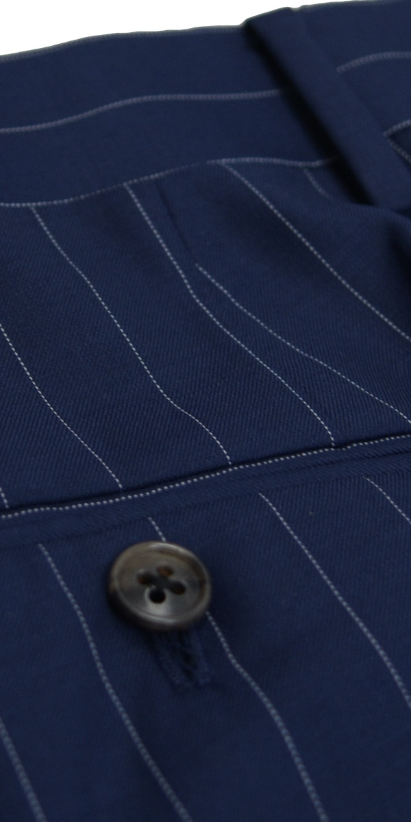 Complet Laine Rayures Bleu Marine