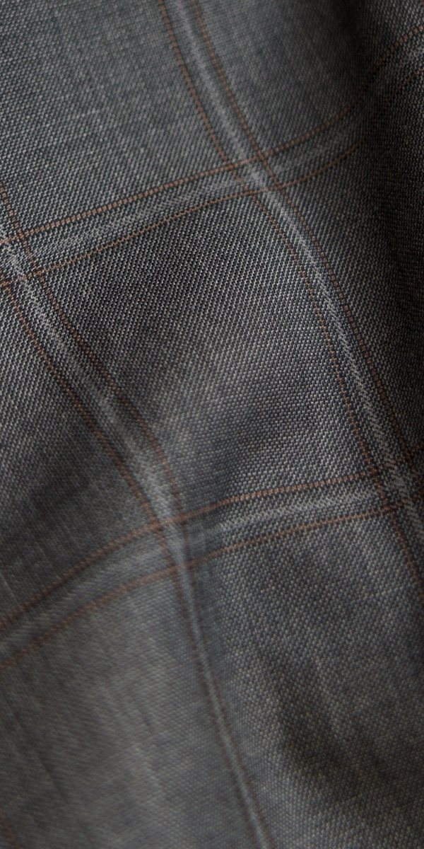 Grey with Brown Windowpane Suit