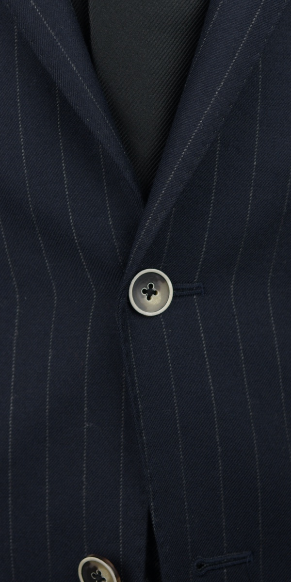 Complet Laine Sergé Rayures Bleu Baie