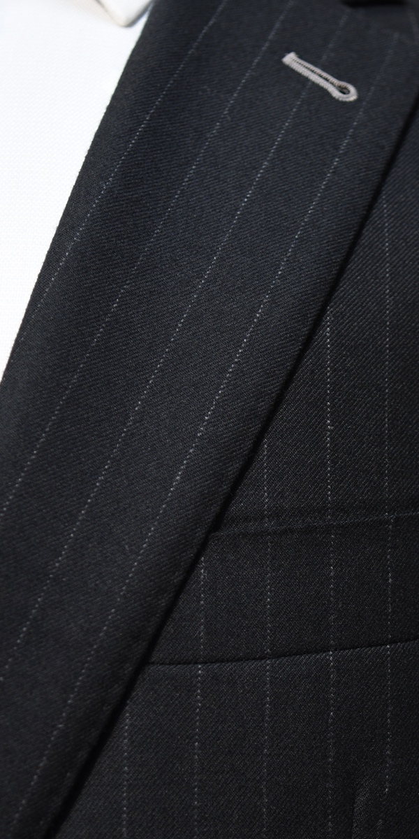 Charcoal Subtle Pinstripe Wool Suit