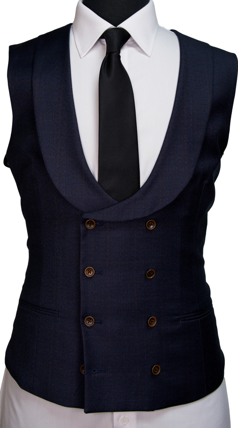 Dark Blue Prince of Wales Suit